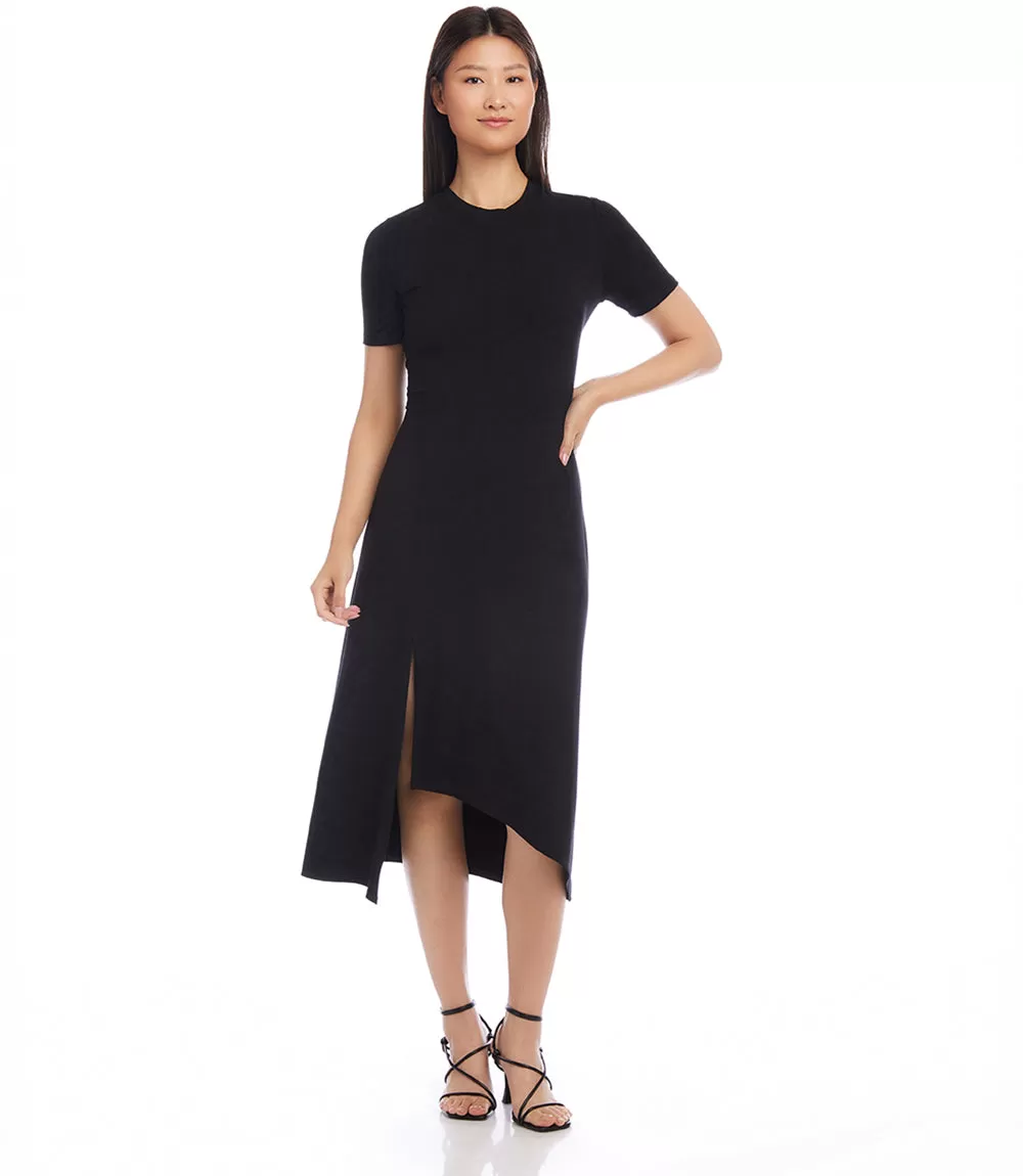 Asymmetric Front Slit Dress