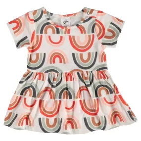 Baby Berry Printed Romper Dress - Rainbow