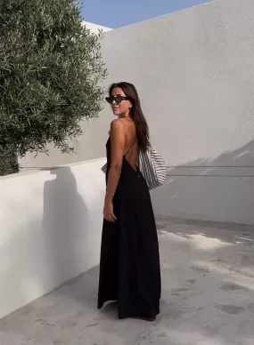 Black Flowy Long Dress