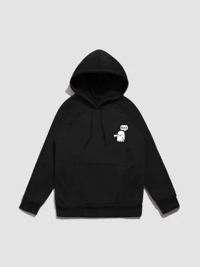 Cartoon Ghost Print Hoodie