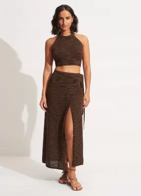 Daybreak Knit Skirt  - Chocolate