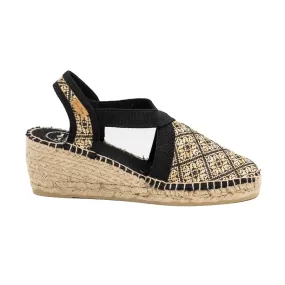 Floral Cotton Blend Wedges For Women - Terra-GE