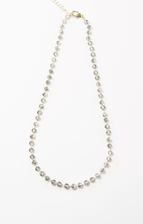 Glass Beaded Chain Glam Necklace