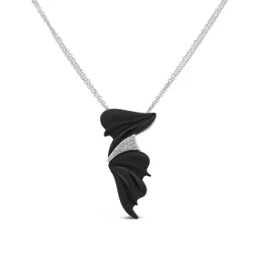 Irisa by Martin Binder Black Agate & Diamond Freeform Necklace