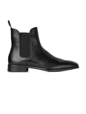 Louis Chelsea Boots - Solid Black Leather