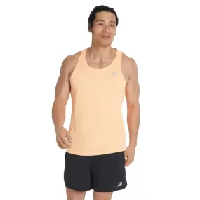 Mens New Balance Accelerate Singlet - Light Mango