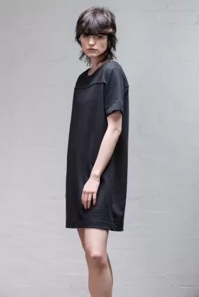 Organic Cotton T-Shirt Dress in Black