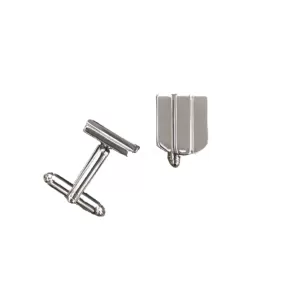 platinum layered dome cufflinks