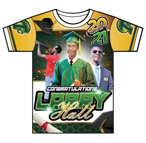 "Larry Hall" Custom Designed Graduation 3D shirt