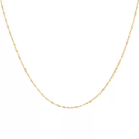 Singapore Chain Necklace | Solid 14k Gold