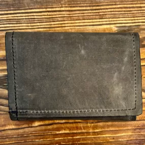 Wallet - Charcoal Tri-Fold - 3.5” x 4.25” - Genuine Leather - TWC3x4