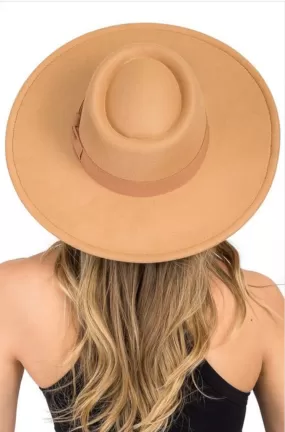 WOMEN FEDORA WIDE RIM HAT